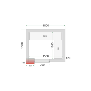 Negatiivne külmkamber TEFCOLD - 1800 x 1500 | Optimeeritud professionaalne ladustamine