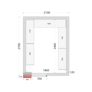 Chambre Froide Négative TEFCOLD - Mõõtmed 2100x2700mm | Professionaalne Ladustamine