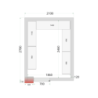 Chambre Froide Négative TEFCOLD - Mõõtmed 2100x2700mm | Professionaalne Ladustamine