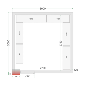 Chambre Froide Négative TEFCOLD - 3000x3000 : Lihtne ja Ökonoomne Ladustamine