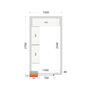 Kit külmhoone riiul 1500x2700 TEFCOLD - Optimeeritud ja vastupidav ladustamine professionaalidele