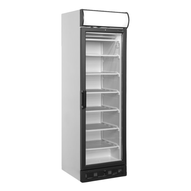 Glass Door Freezer Showcase with Canopy - White - 270 L - TEFCOLD: Efficiency and aesthetics for professionals in the Glass Door Freezer Showcase with Canopy - White - 270 L - TEFCOLD: Efficiency and aesthetics for professionals in the