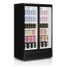 Black Vertical Freezer Showcase - 702 L | TEFCOLD | Ideal for professional catering | Energy saving, glass doors