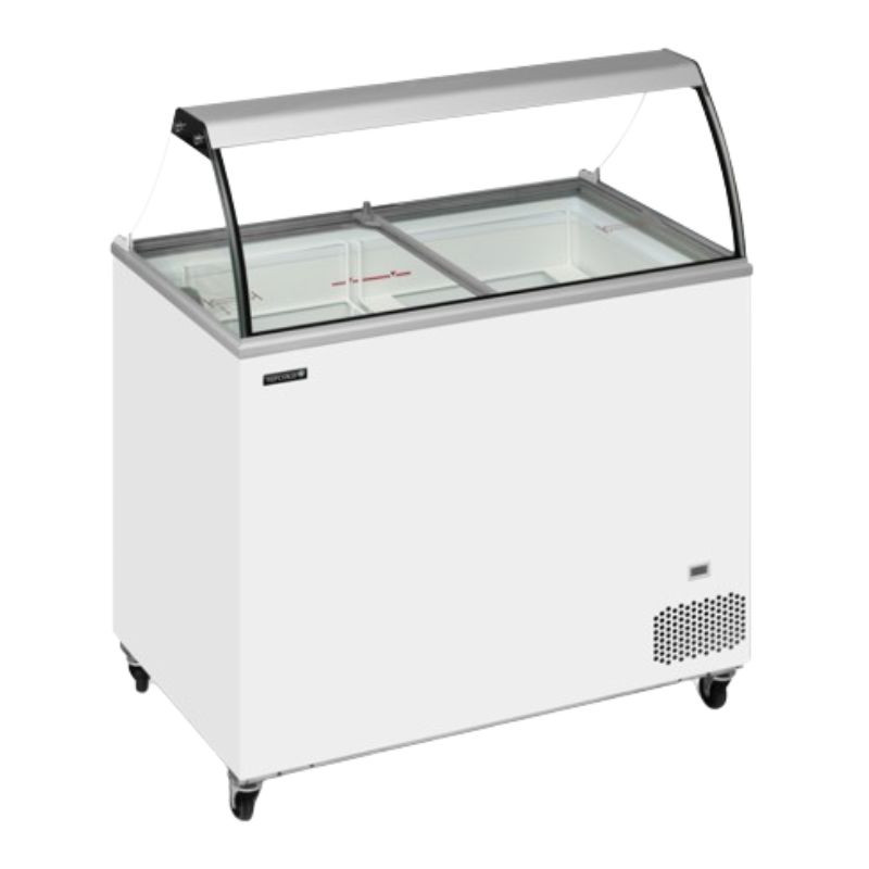 Chest Freezer with Curved Glass - 255 L TEFCOLD: quality and functionality Chest Freezer with Curved Glass - 255 L TEFCOLD: quality and functionality