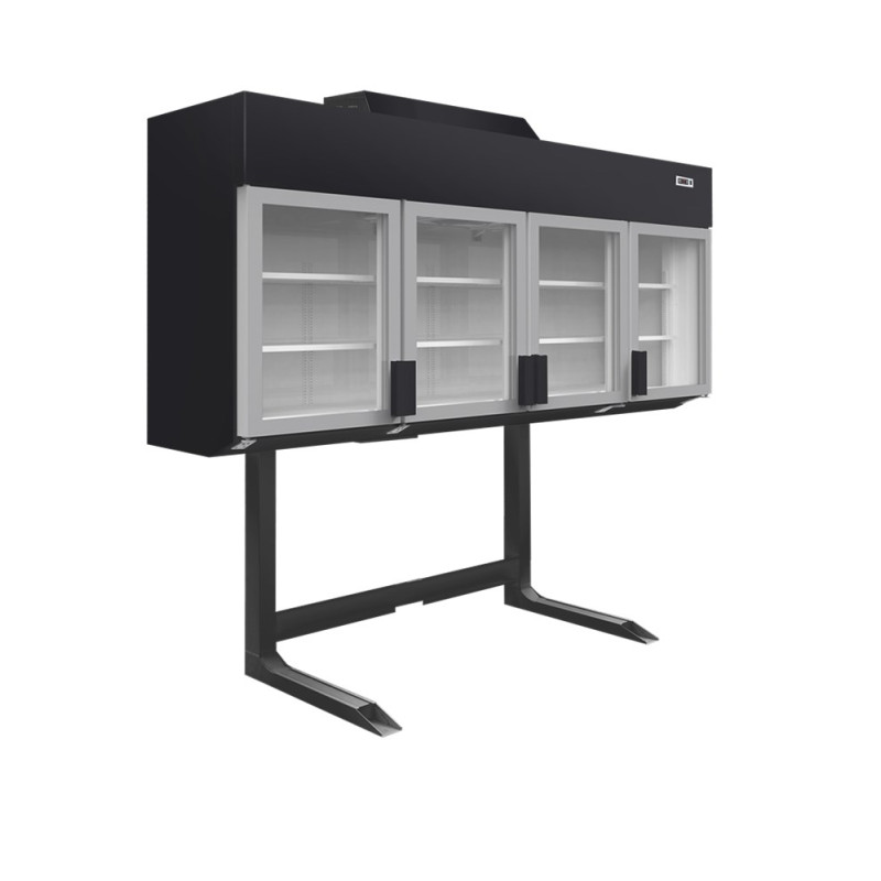 Black Supermarket Wall Freezer TEFCOLD 650L - 4 Doors Black Supermarket Wall Freezer TEFCOLD 650L - 4 Doors