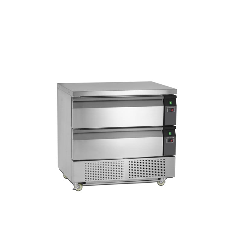 TEFCOLD GN 2/1 positive refrigerated table - 102 L - 2 drawers TEFCOLD GN 2/1 positive refrigerated table - 102 L - 2 drawers