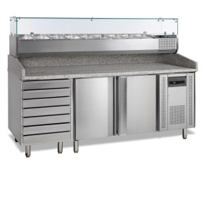 Meubel Pizza GN 1/3 ja GN 1/6 - 2 ust ja 7 sahtlit | TEFCOLD