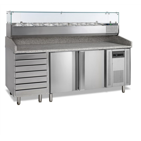 Meubel Pizza GN 1/3 ja GN 1/6 - 2 ust ja 7 sahtlit | TEFCOLD