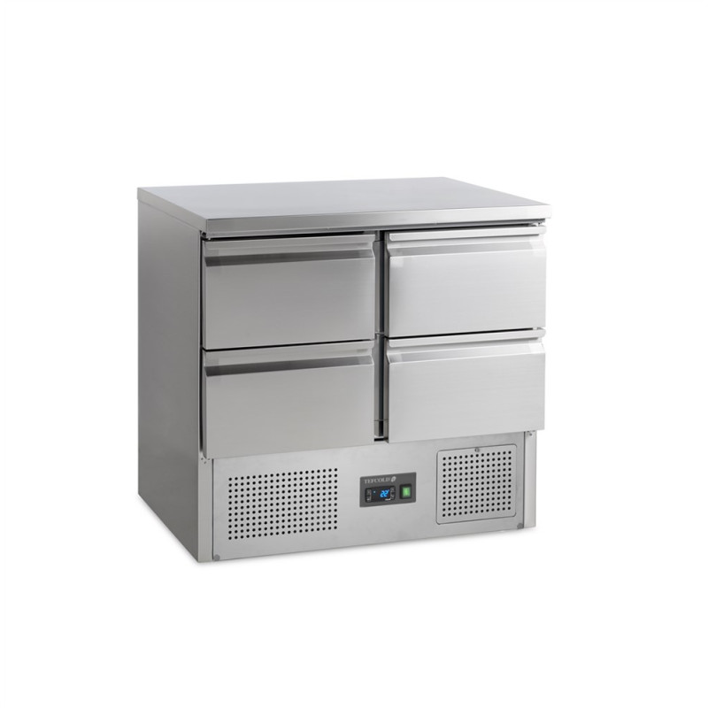 Saladette Positiivne GN 1/1 Roostevaba - 4 Sahtlit - 230 L | TEFCOLD Saladette Positiivne GN 1/1 Roostevaba - 4 Sahtlit - 230 L | TEFCOLD