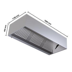 Kuubikujuline õhupuhasti 1100 LED-iga - Dynasteel - 1800mm