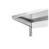 Roostevabast terasest seinariiul kinnitusliistudel - L 800 x S 400 mm | Dynasteel