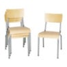 Galvaniseeritud puidust tool - 4-osaline komplekt Bolero