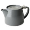 Gray Teapot 500ml FORLIFE - High-quality ceramic, stainless steel tea strainer