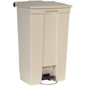 Beige pedaaliga konteiner 87L Rubbermaid Step-On: Vastupidavus ja hügieen