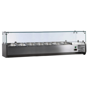 Klaasitud külmsalatilaud - 7 x GN 1/3 - Dynasteel