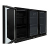 Refrigerated Back Bar 328 L 3 Glass Doors Black