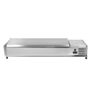 Saladette Jahutatud Pealepandav Roostevabast Terasest Kaas - 7 x GN 1/4 - Dynasteel