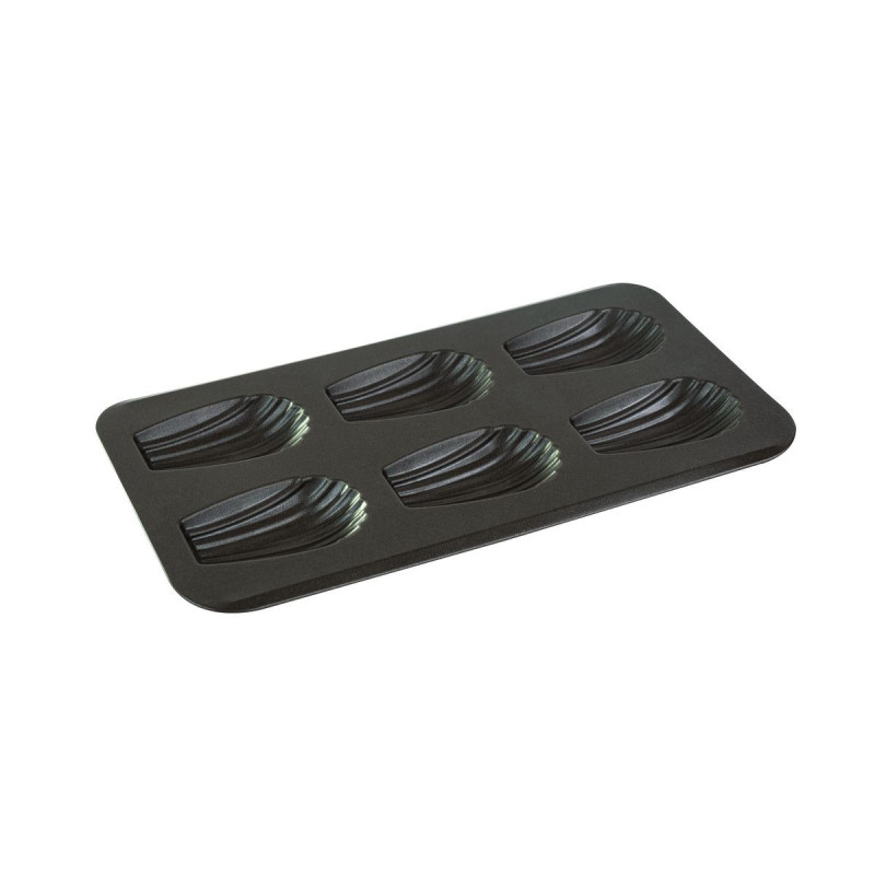 Plaque Antiadhérente 6 Madeleines - Qualité Professionnelle Plaque Antiadhérente 6 Madeleines - Qualité Professionnelle