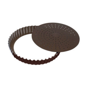 Tourtière Cannelée Perforée Kleepumatu 260mm Eemaldatav Põhi