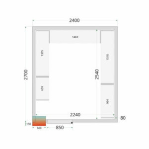 Chambre Froide Positive TEFCOLD 2400 x 2700 - Optimaalne säilitamine professionaalidele.