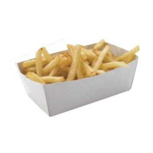 Barquettes Carton Blanc - L 120 x P 70 mm - Partii 250 - FourniResto