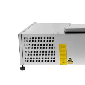 Saladette külmik, mida saab paigaldada roostevabast terasest kaanega - 6 x GN 1/3 - Dynasteel