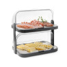 Vitrine Buffet Libiseva Kaas UNIQ - 2 Plaati - Must - HENDI
