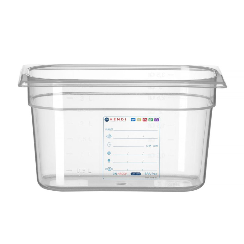 Gastronorm container 1/4 - Brand HENDI - Fourniresto Gastronorm container 1/4 - Brand HENDI - Fourniresto