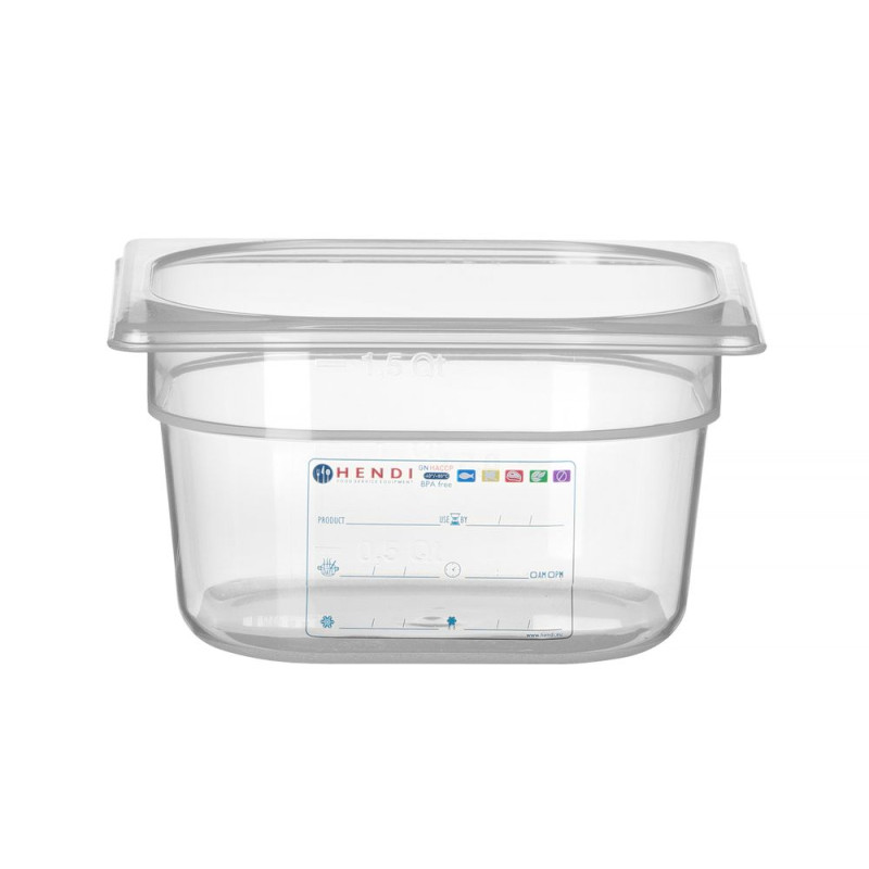 Gastronorm container 1/6 - Brand HENDI - Fourniresto Gastronorm container 1/6 - Brand HENDI - Fourniresto