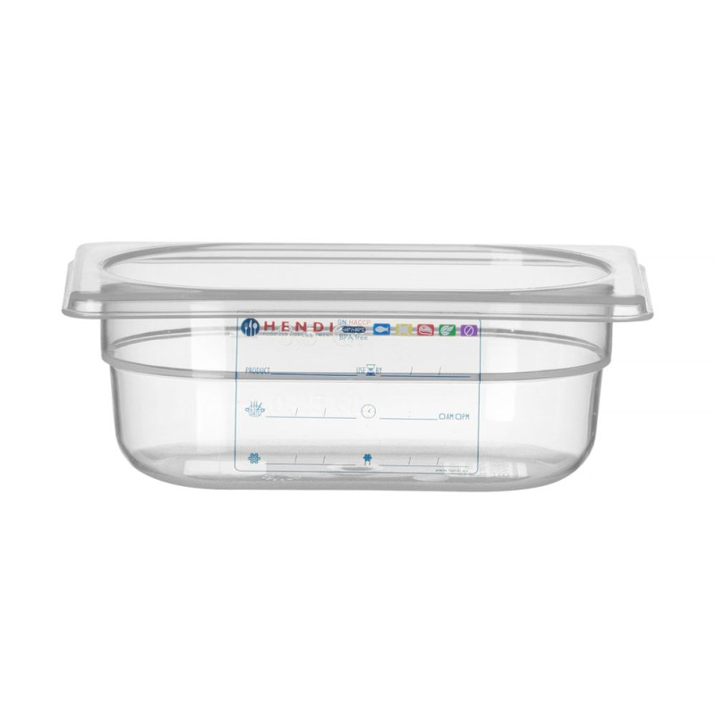 Gastronorm GN 1/9 - 0,6 L - H 65 mm ladustamiskarp Gastronorm GN 1/9 - 0,6 L - H 65 mm ladustamiskarp