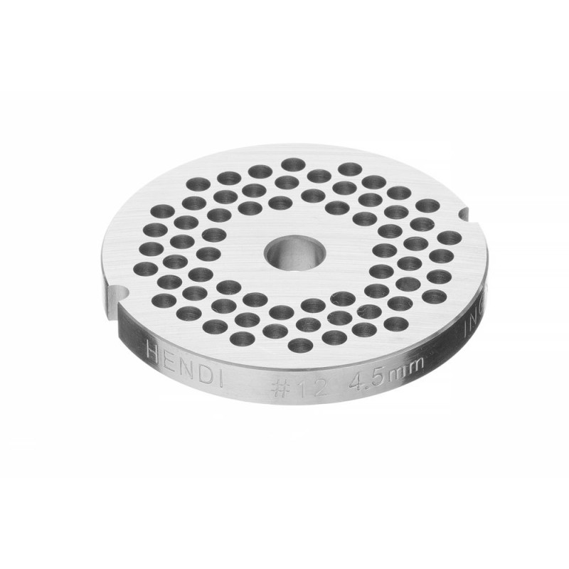 Aukudega plaat HENDI Profi Line 12 lihahakklihamasinale 4,5 mm - Markeering Fourniresto