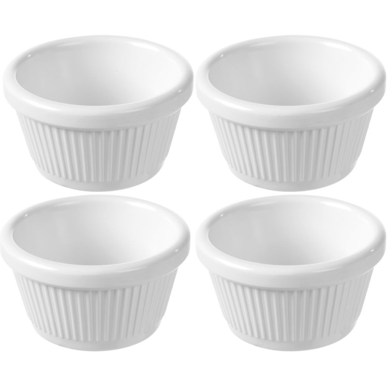 Rõngastatud melamiinist ramekin 50 ml - 4 tk komplekt Rõngastatud melamiinist ramekin 50 ml - 4 tk komplekt