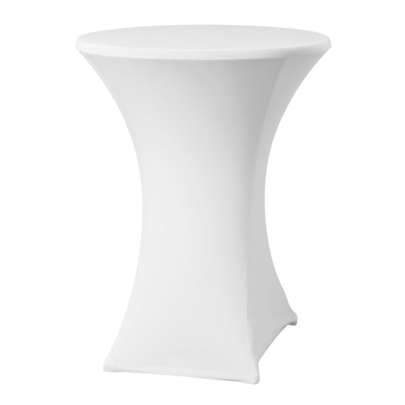 Housse pour Table Haute Blanche - 700 mm de Diamètre Housse pour Table Haute Blanche - 700 mm de Diamètre