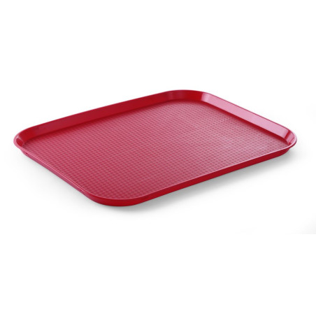 Nelikantne kiirtoitlustusplaat - Suur mudel 450 x 350 mm - Punane - Punane
