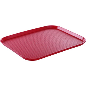 Nelikantne kiirtoitlustusplaat - Suur mudel 450 x 350 mm - Punane - Punane