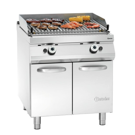 Professionaalne gaasil töötav laavakivigrill Bartscher Seeria 900 - Grill V