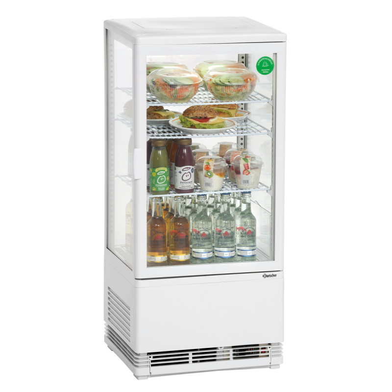 Mini Professional Refrigerated Display Case Bartscher - 78 L White Mini Professional Refrigerated Display Case Bartscher - 78 L White