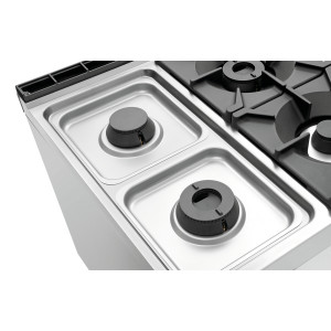 6-burner stove series 900 - Gas Oven GN 2/1 and cabinet from the brand Bartscher