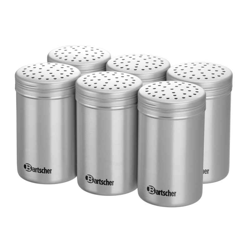 Set of 6 Aluminum Salt Shakers - 11 cm - Bartscher Set of 6 Aluminum Salt Shakers - 11 cm - Bartscher