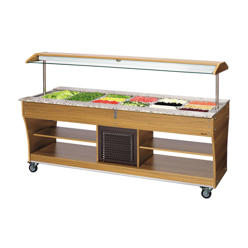 Refrigerated Salad Bar Buffet - 6 x GN 1/1 Refrigerated Salad Bar Buffet - 6 x GN 1/1