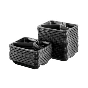 3-kambriline PP-alus toidukile sulgemiseks poolautomaatse sulguriga - komplektis 50 tk