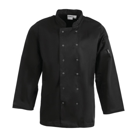 Kokandusvest musta värvi pikkade varrukatega Vegas - suurus XXL - Whites Chefs Clothing