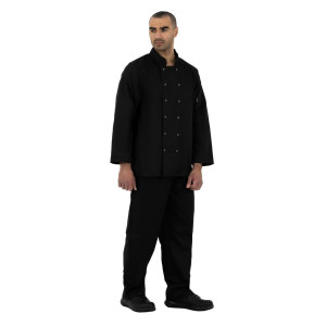 Kokandusvest musta värvi pikkade varrukatega Vegas - suurus XXL - Whites Chefs Clothing