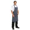 Põlle esitaskuga triibuline sinine ja valge 965 x 710 mm - Whites Chefs Clothing - Fourniresto