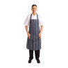 Põlle esitaskuga triibuline sinine ja valge 965 x 710 mm - Whites Chefs Clothing - Fourniresto