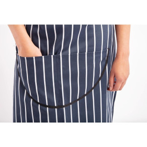 Põlle esitaskuga triibuline sinine ja valge 965 x 710 mm - Whites Chefs Clothing - Fourniresto