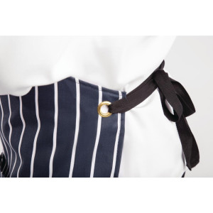 Põlle esitaskuga triibuline sinine ja valge 965 x 710 mm - Whites Chefs Clothing - Fourniresto
