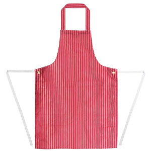 Pritsmeid hülgav triibuline punane ja valge põlle 1016 x 711 mm - Whites Chefs Clothing - Fourniresto