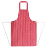 Pritsmeid hülgav triibuline punane ja valge põlle 1016 x 711 mm - Whites Chefs Clothing - Fourniresto