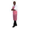 Pritsmeid hülgav triibuline punane ja valge põlle 1016 x 711 mm - Whites Chefs Clothing - Fourniresto